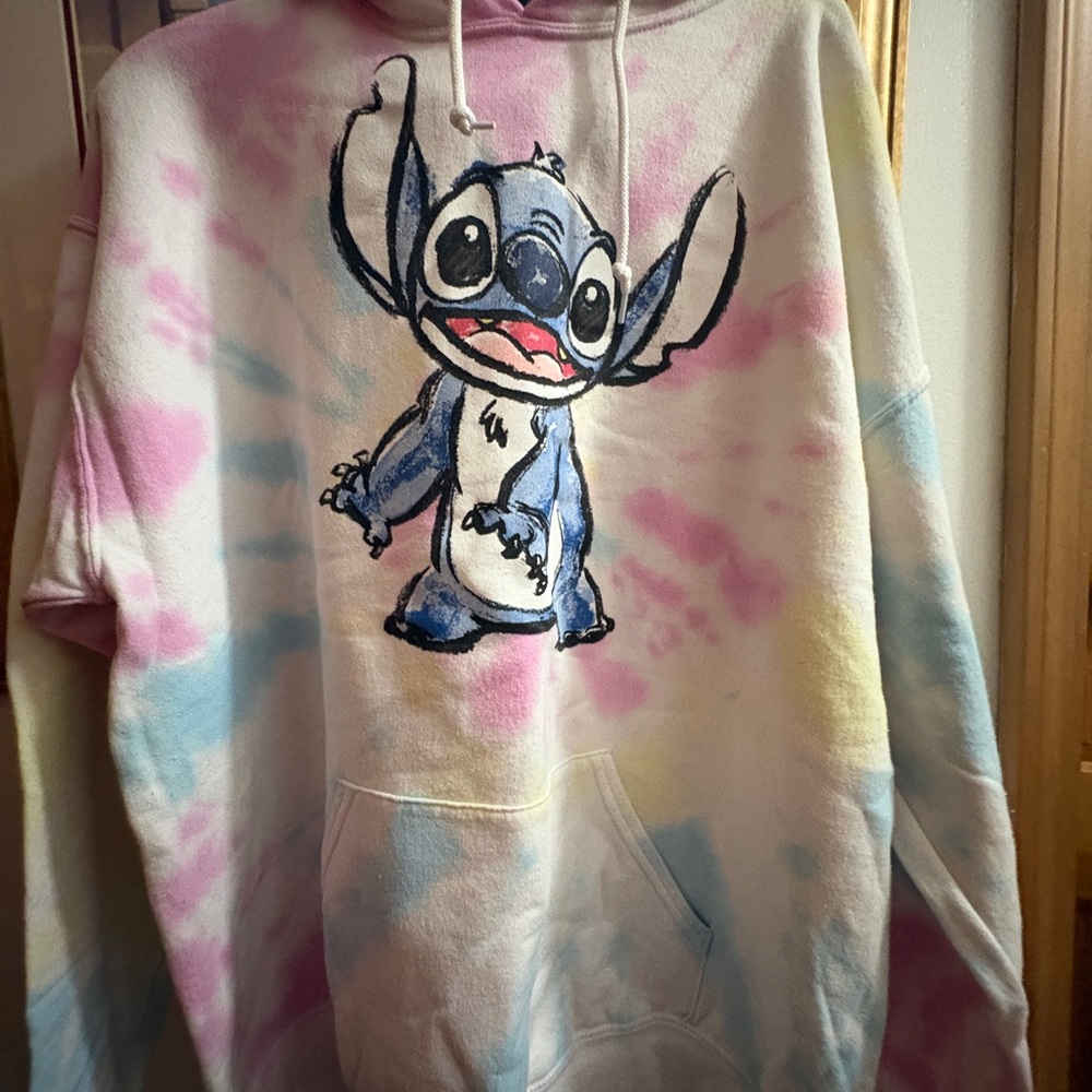 Disney Pastel Pink Tie-Dye Pullover Hoodie